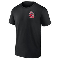 St. Louis Cardinals Profile Big & Tall Two-Sided Graphic T-Shirt Black