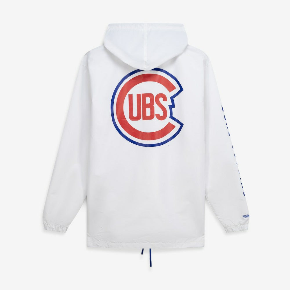 Chicago Cubs Big & Tall Full-Snap Hooded Jacket White | Mitchell & Ness