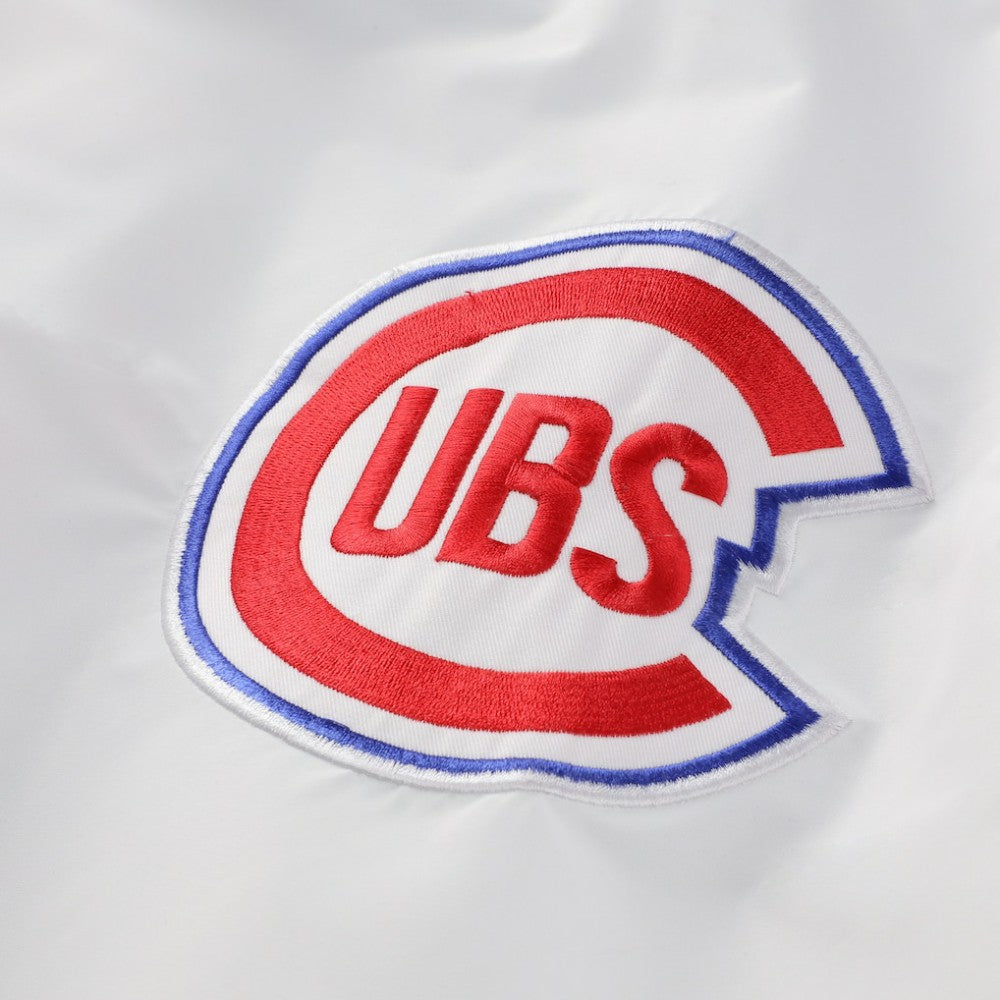 Chicago Cubs Big & Tall Full-Snap Hooded Jacket White | Mitchell & Ness