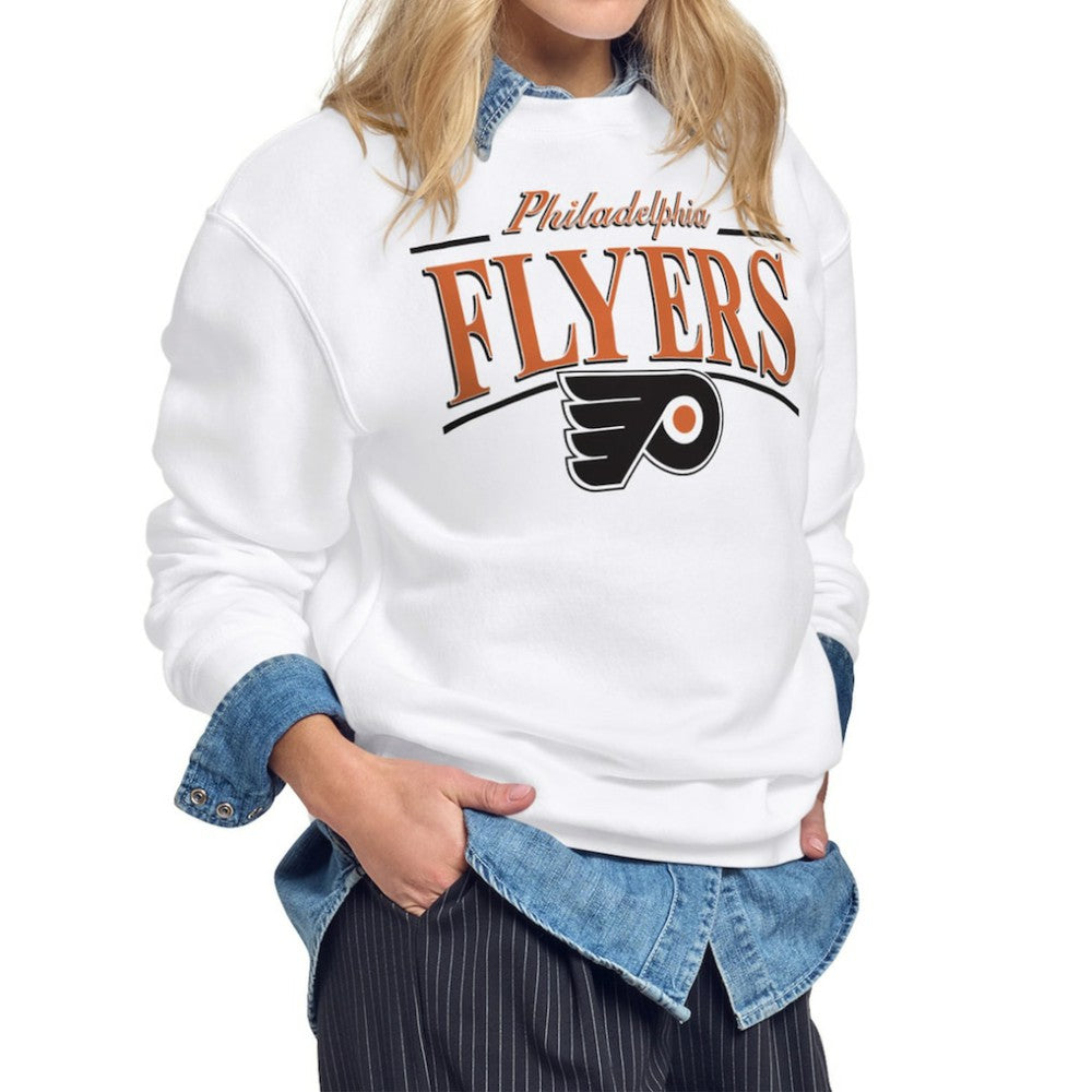 Philadelphia Flyers Starter Women's Arch Stripe Fleece Sweatshirt White