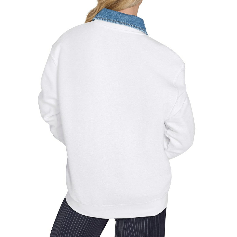 Winnipeg Jets Starter Women's Arch Stripe Fleece Sweatshirt White