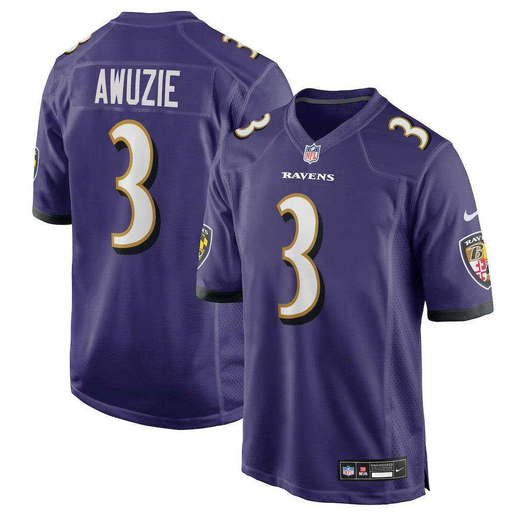 Chidobe Awuzie Baltimore Ravens Team Game Jersey - Purple