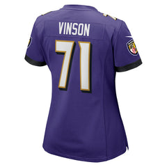 Carson Vinson Baltimore Ravens Women's Team Game Jersey - Purple