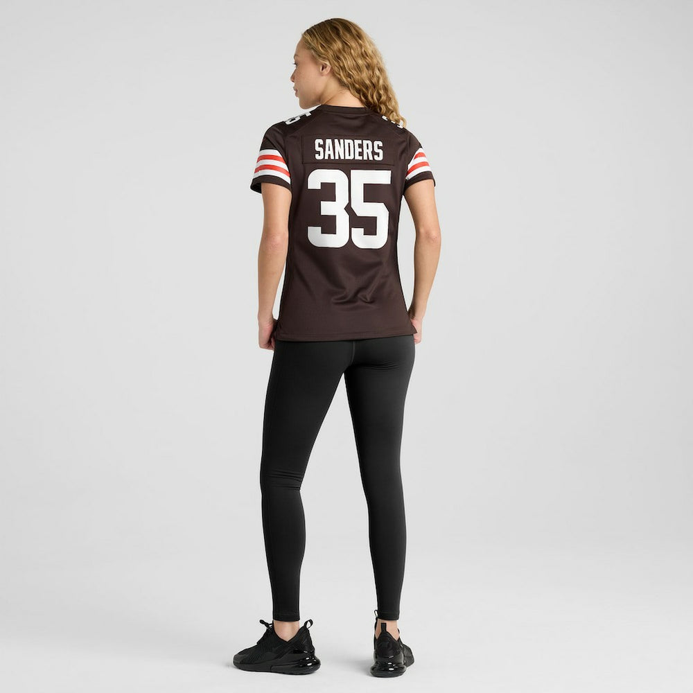 Raheim Sanders Cleveland Browns Women's Team Game Jersey - Brown