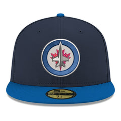 Winnipeg Jets New Era Core Logo Two-Tone 59FIFTY Fitted Hat Navy