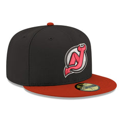 New Jersey Devils New Era Core Logo Two-Tone 59FIFTY Fitted Hat Black