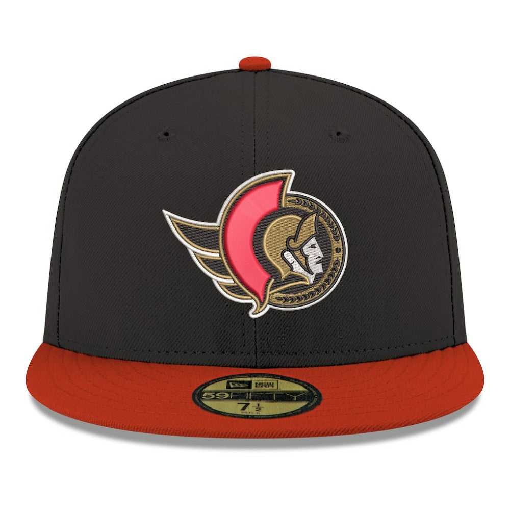 Ottawa Senators New Era Core Logo Two-Tone 59FIFTY Fitted Hat Black
