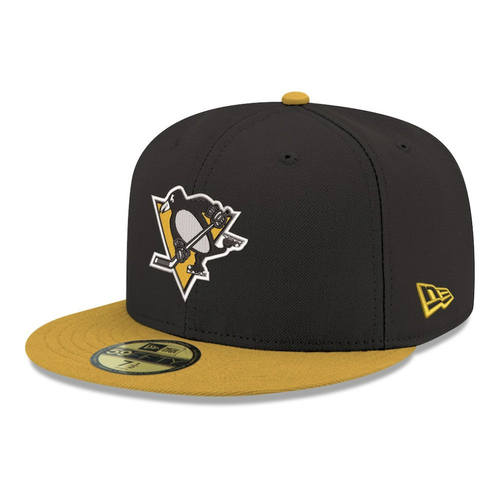 Pittsburgh Penguins New Era Core Logo Two-Tone 59FIFTY Fitted Hat Black