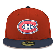 Montreal Canadiens New Era Core Logo Two-Tone 59FIFTY Fitted Hat Red