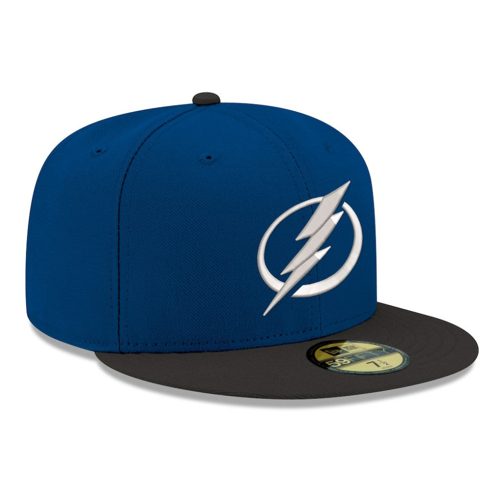 Tampa Bay Lightning New Era Core Logo Two-Tone 59FIFTY Fitted Hat Blue