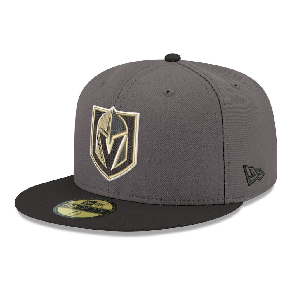 Vegas Golden Knights New Era Core Logo Two-Tone 59FIFTY Fitted Hat Gray