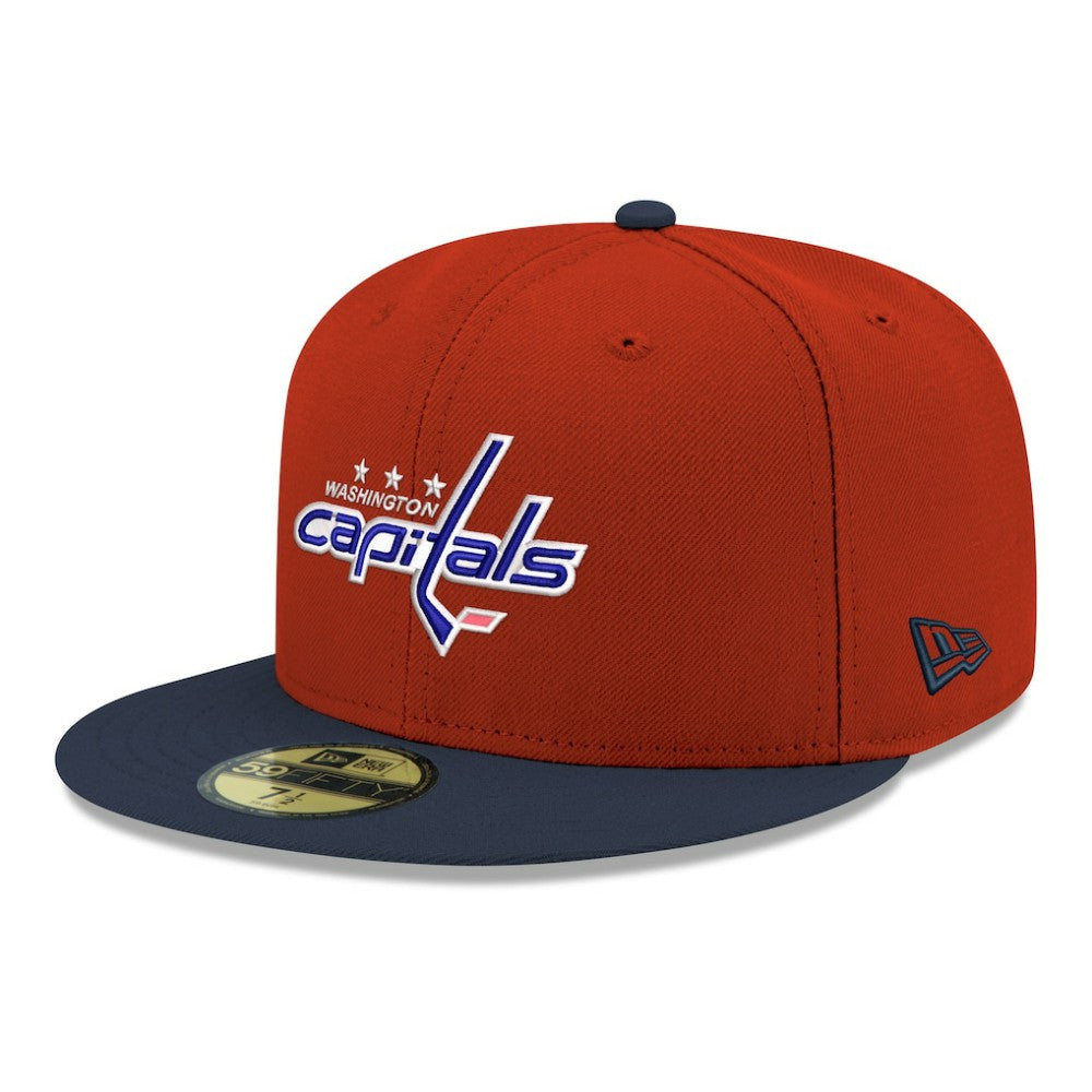 Washington Capitals New Era Core Logo Two-Tone 59FIFTY Fitted Hat Red