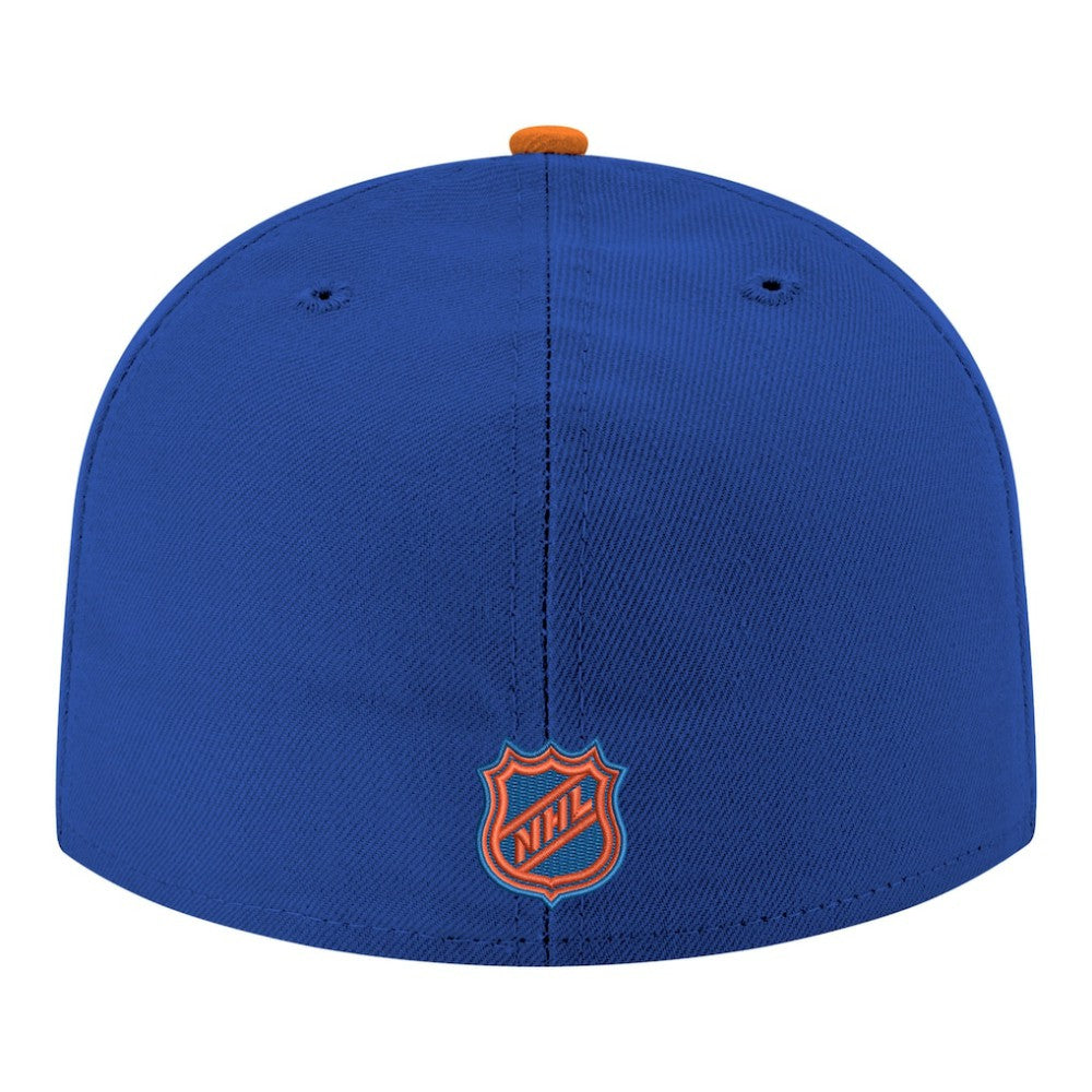 Edmonton Oilers New Era Core Logo Two-Tone 59FIFTY Fitted Hat Royal