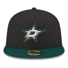 Dallas Stars New Era Core Logo Two-Tone 59FIFTY Fitted Hat Black