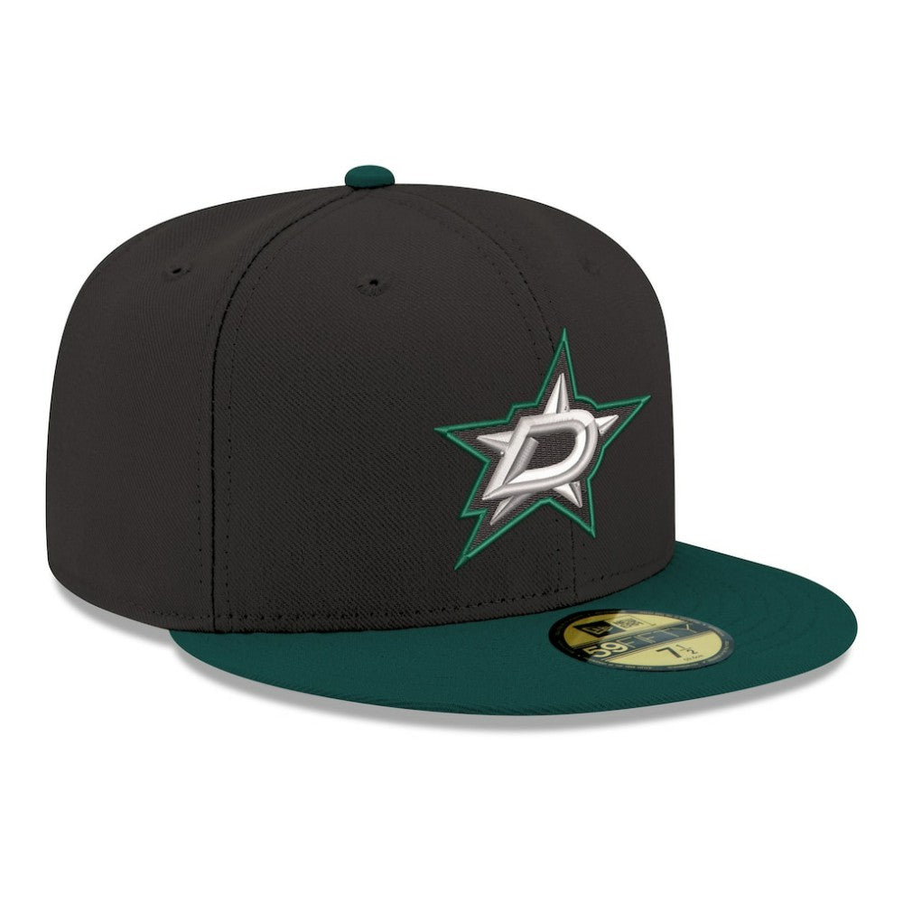 Dallas Stars New Era Core Logo Two-Tone 59FIFTY Fitted Hat Black