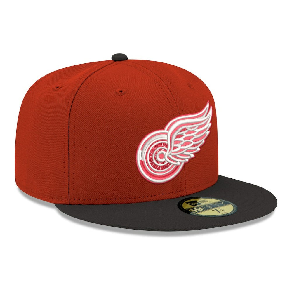 Detroit Red Wings New Era Core Logo Two-Tone 59FIFTY Fitted Hat Red