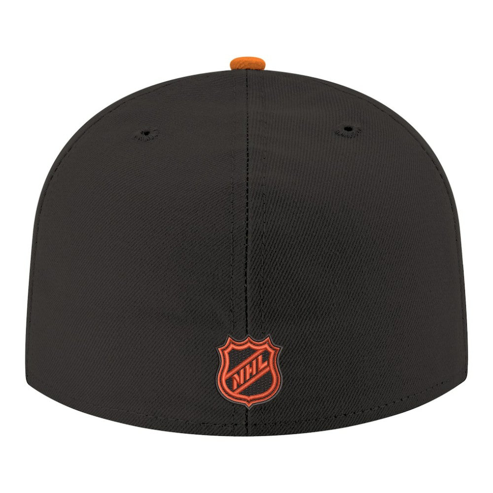Anaheim Ducks New Era Core Logo Two-Tone 59FIFTY Fitted Hat Black