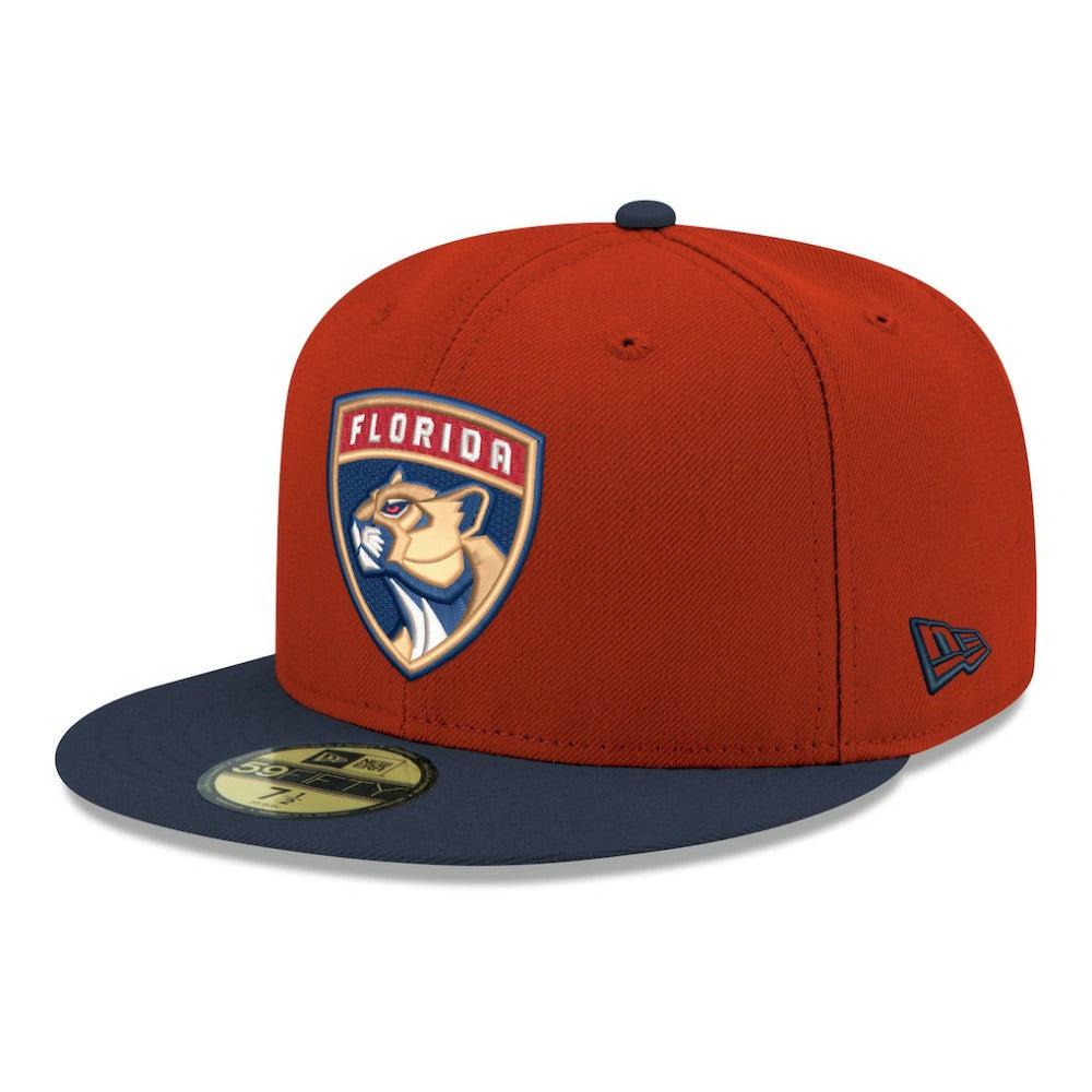 Florida Panthers New Era Core Logo Two-Tone 59FIFTY Fitted Hat Red