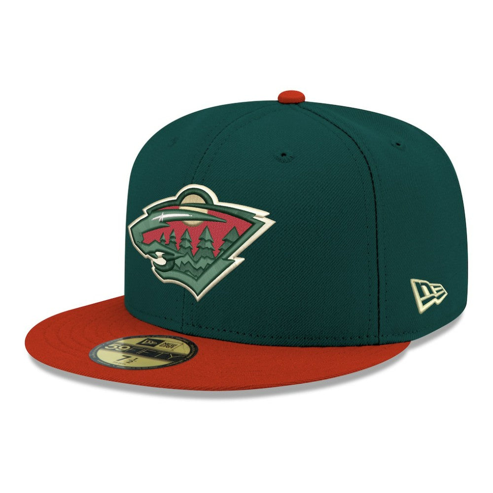 Minnesota Wild New Era Core Logo Two-Tone 59FIFTY Fitted Hat Green