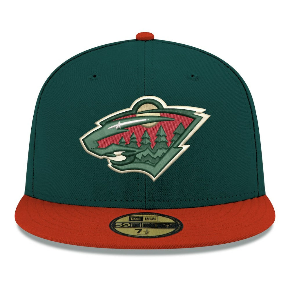 Minnesota Wild New Era Core Logo Two-Tone 59FIFTY Fitted Hat Green