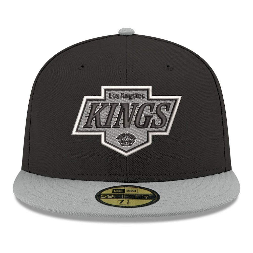 Los Angeles Kings New Era Core Logo Two-Tone 59FIFTY Fitted Hat Black