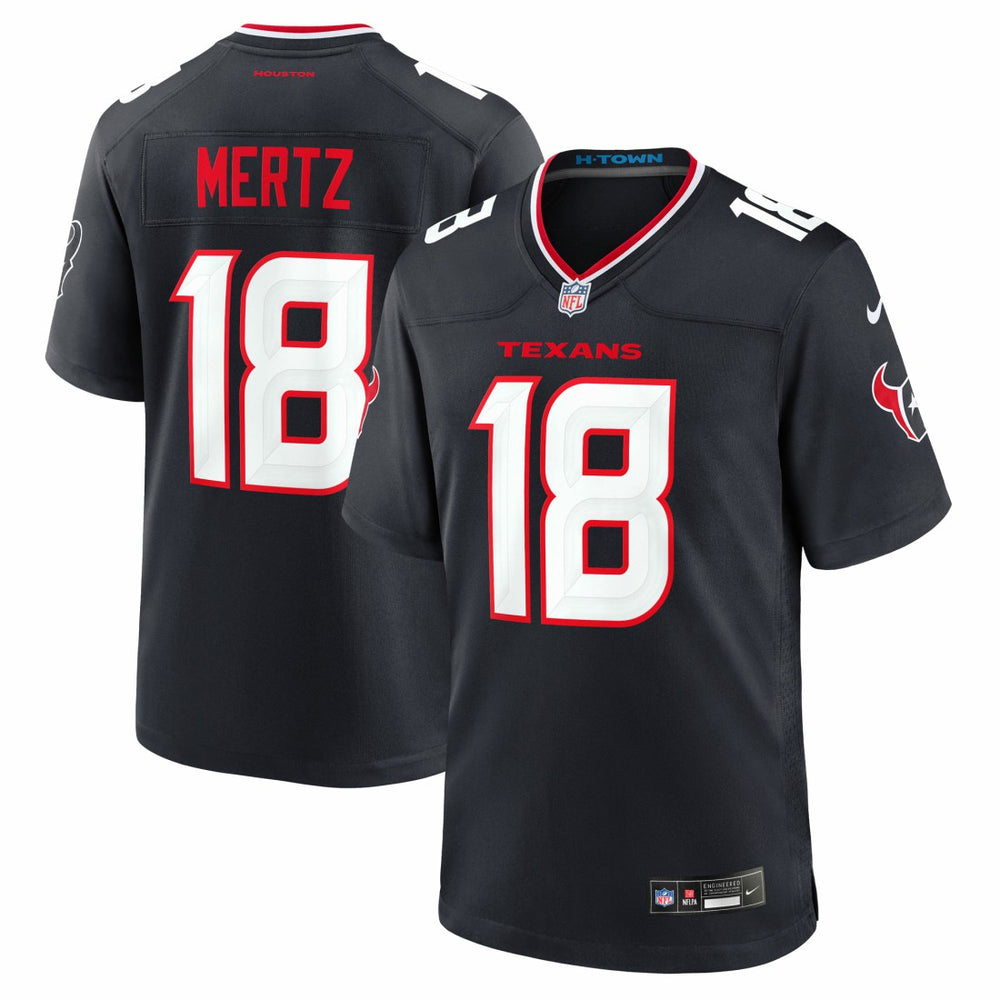Graham Mertz Houston Texans Team Game Jersey - Navy