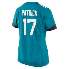 Tim Patrick Jacksonville Jaguars Women's Team Game Jersey - Teal
