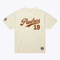 Tony Gwynn San Diego Padres Cooperstown Collection Throwback Name & Number T-Shirt Cream | Mitchell & Ness
