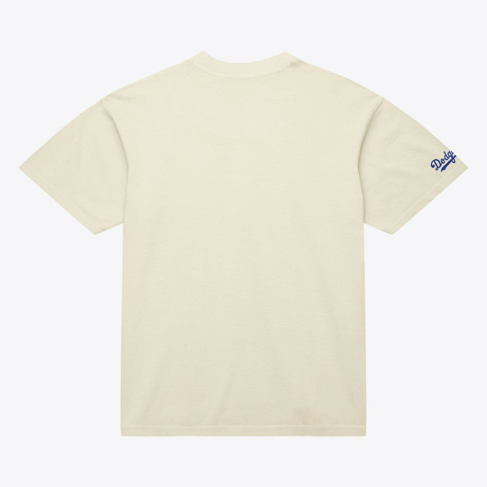 Fernando Valenzuela Los Angeles Dodgers Cooperstown Collection Throwback Name & Number T-Shirt Cream | Mitchell & Ness