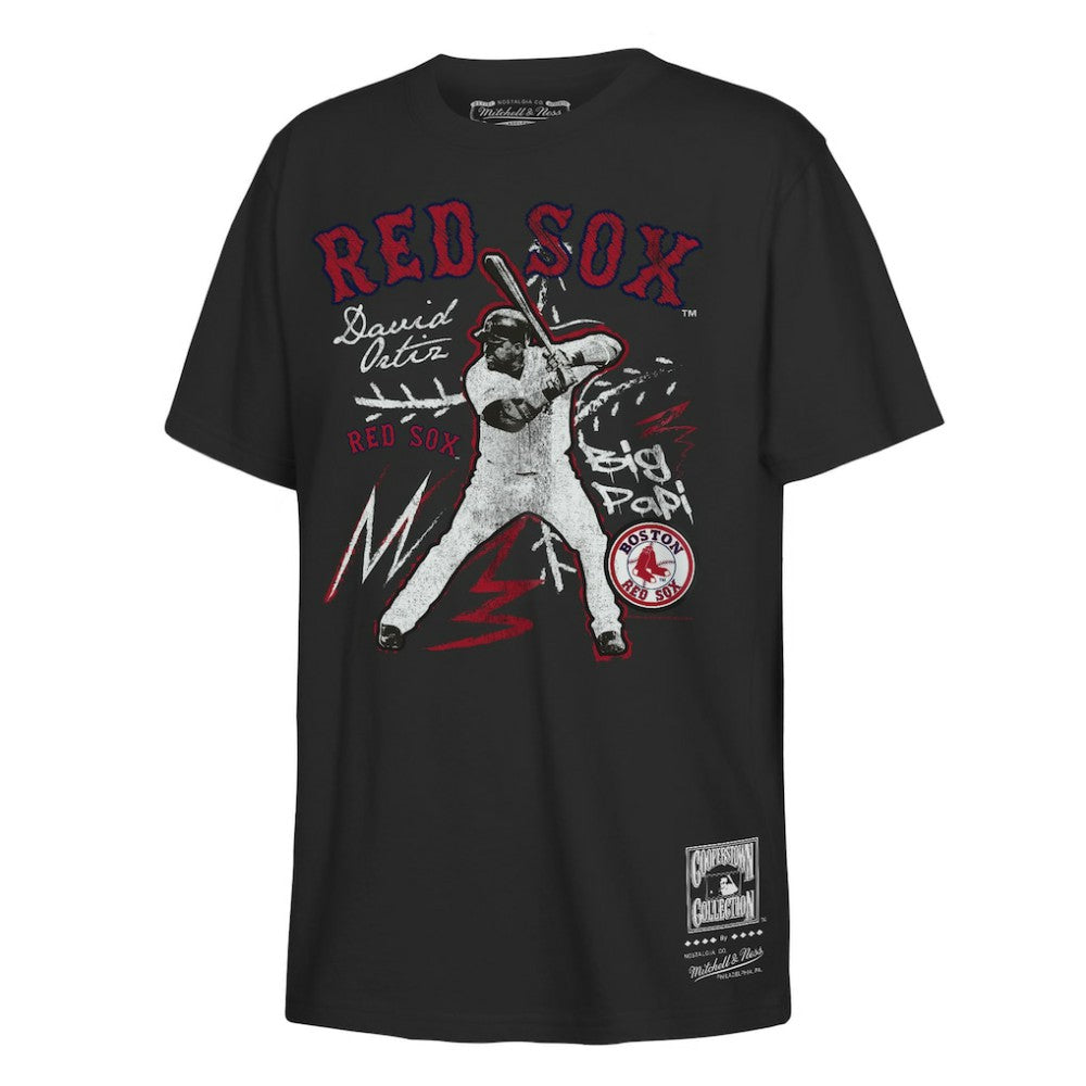 David Ortiz Boston Red Sox Youth Chalked Up Player T-Shirt Black | Mitchell & Ness