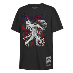 Chipper Jones Atlanta Braves Youth Chalked Up Player T-Shirt Black | Mitchell & Ness