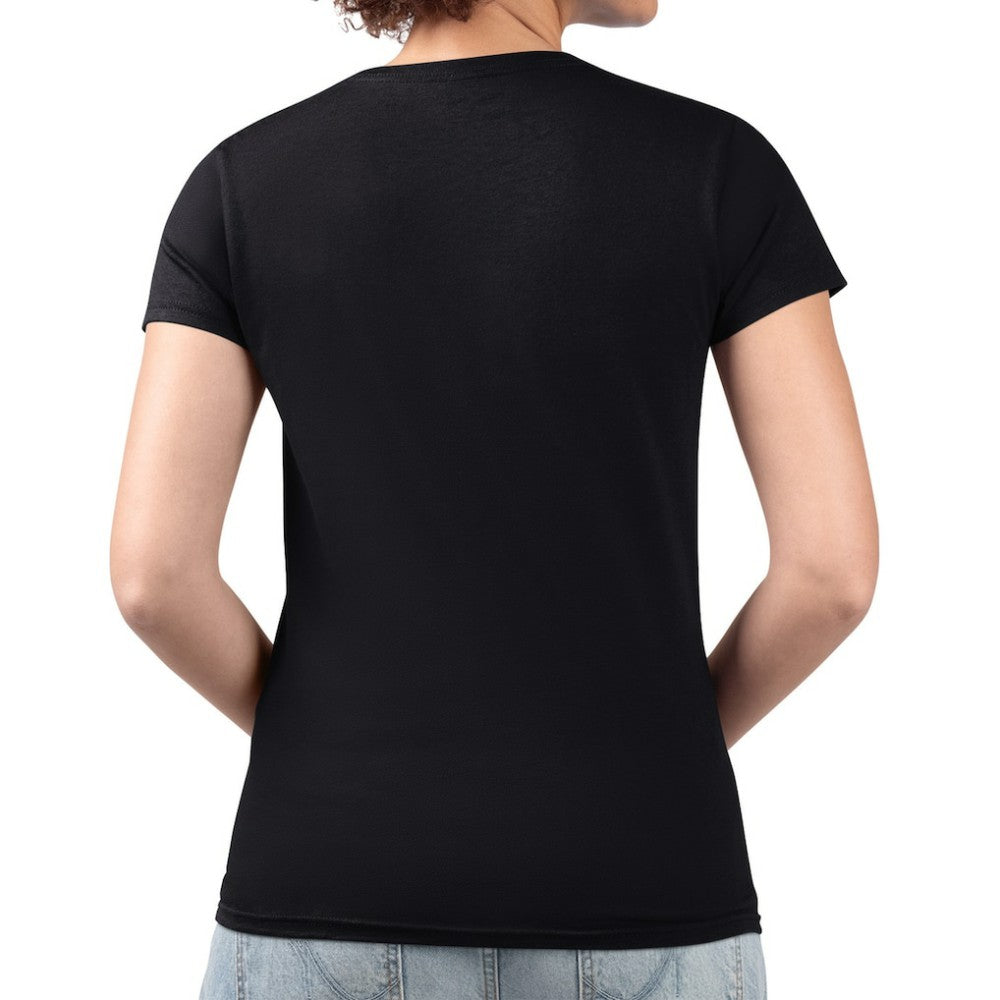 Chicago White Sox G-III 4Her by Carl Banks Women's Metallic Drop Lightweight V-Neck T-Shirt Black