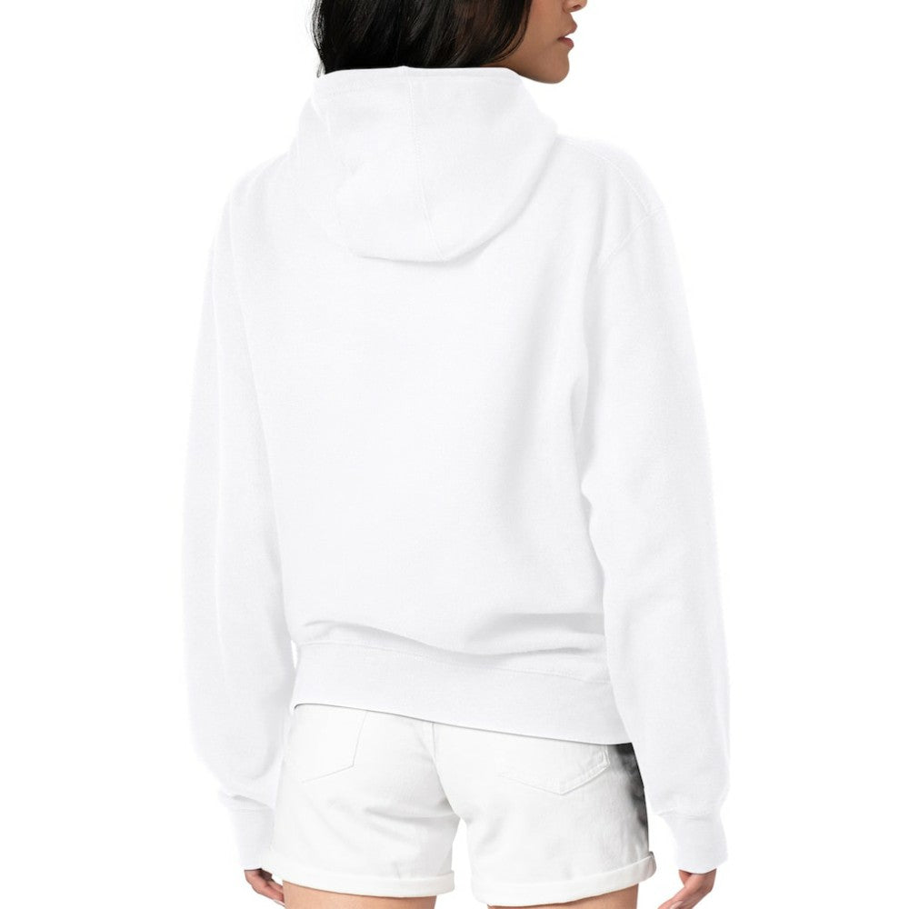San Diego Padres G-III 4Her by Carl Banks Women's Metallic Drop Fleece Hoodie White