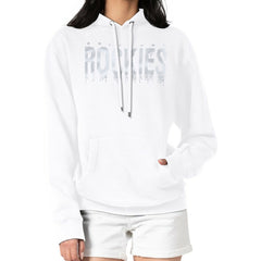 Colorado Rockies G-III 4Her by Carl Banks Women's Metallic Drop Fleece Hoodie White