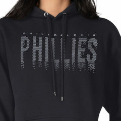 Philadelphia Phillies G-III 4Her by Carl Banks Women's Metallic Drop Fleece Hoodie Black
