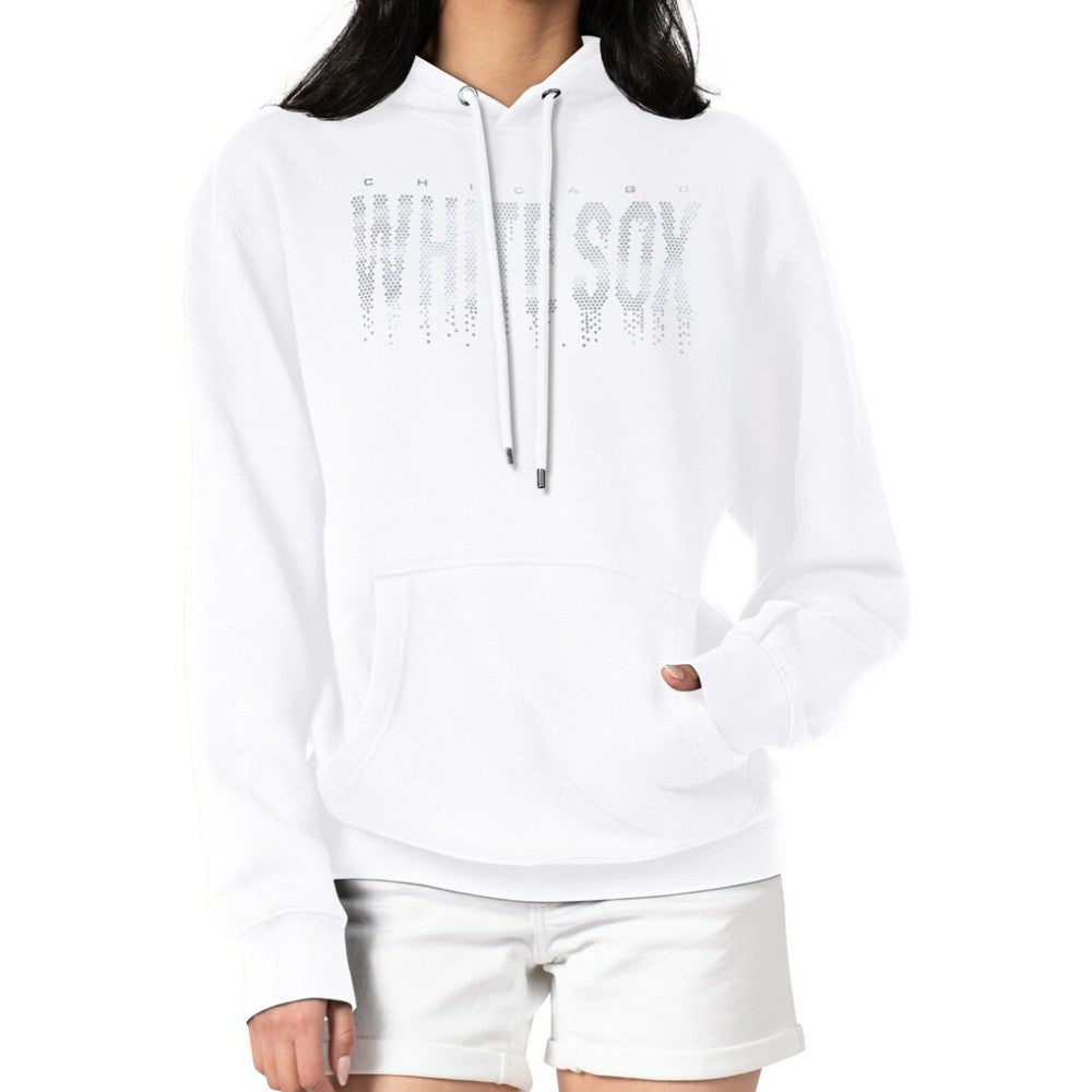 Chicago White Sox G-III 4Her by Carl Banks Women's Metallic Drop Fleece Hoodie White