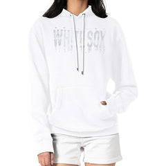 Chicago White Sox G-III 4Her by Carl Banks Women's Metallic Drop Fleece Hoodie White