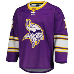 Justin Jefferson Minnesota Vikings Hockey Jersey - Purple cheap