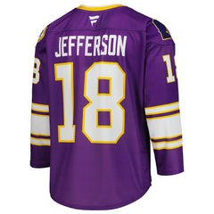 Justin Jefferson Minnesota Vikings Hockey Jersey - Purple cheap