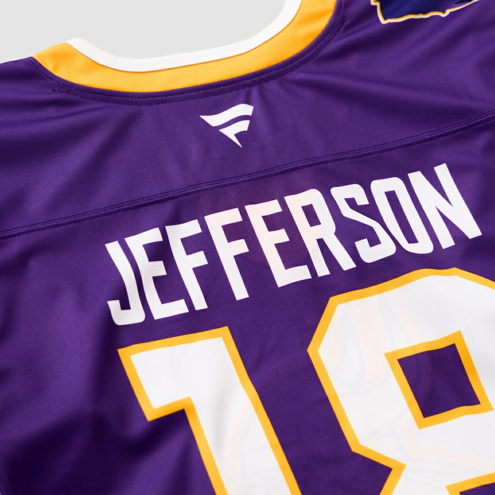 Justin Jefferson Minnesota Vikings Hockey Jersey - Purple cheap