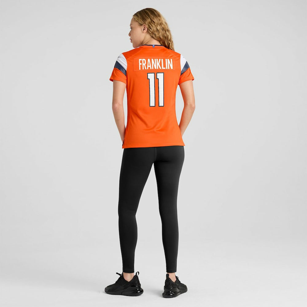 Troy Franklin Denver Broncos Women's Team Game Jersey - Orange