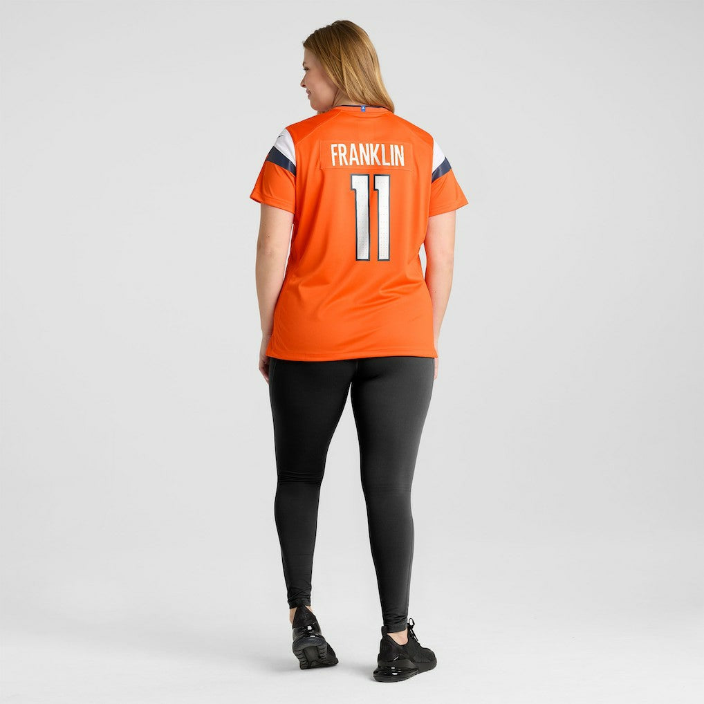 Troy Franklin Denver Broncos Women's Team Game Jersey - Orange