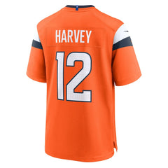 RJ Harvey Denver Broncos Team Game Jersey - Orange