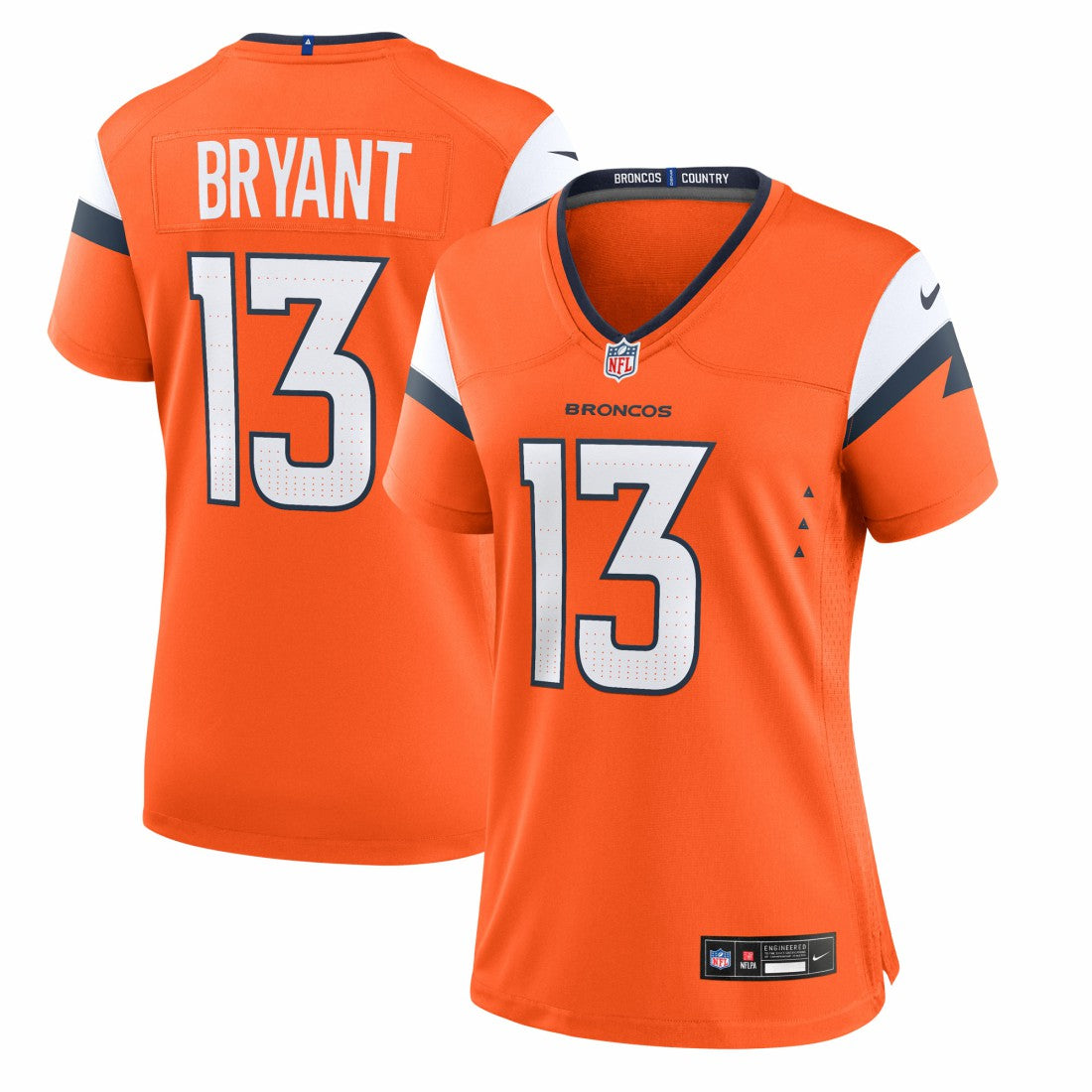 Pat Bryant Denver Broncos Women's Team Game Jersey - Orange