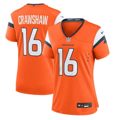 Jeremy Crawshaw Denver Broncos Women's Team Game Jersey - Orange