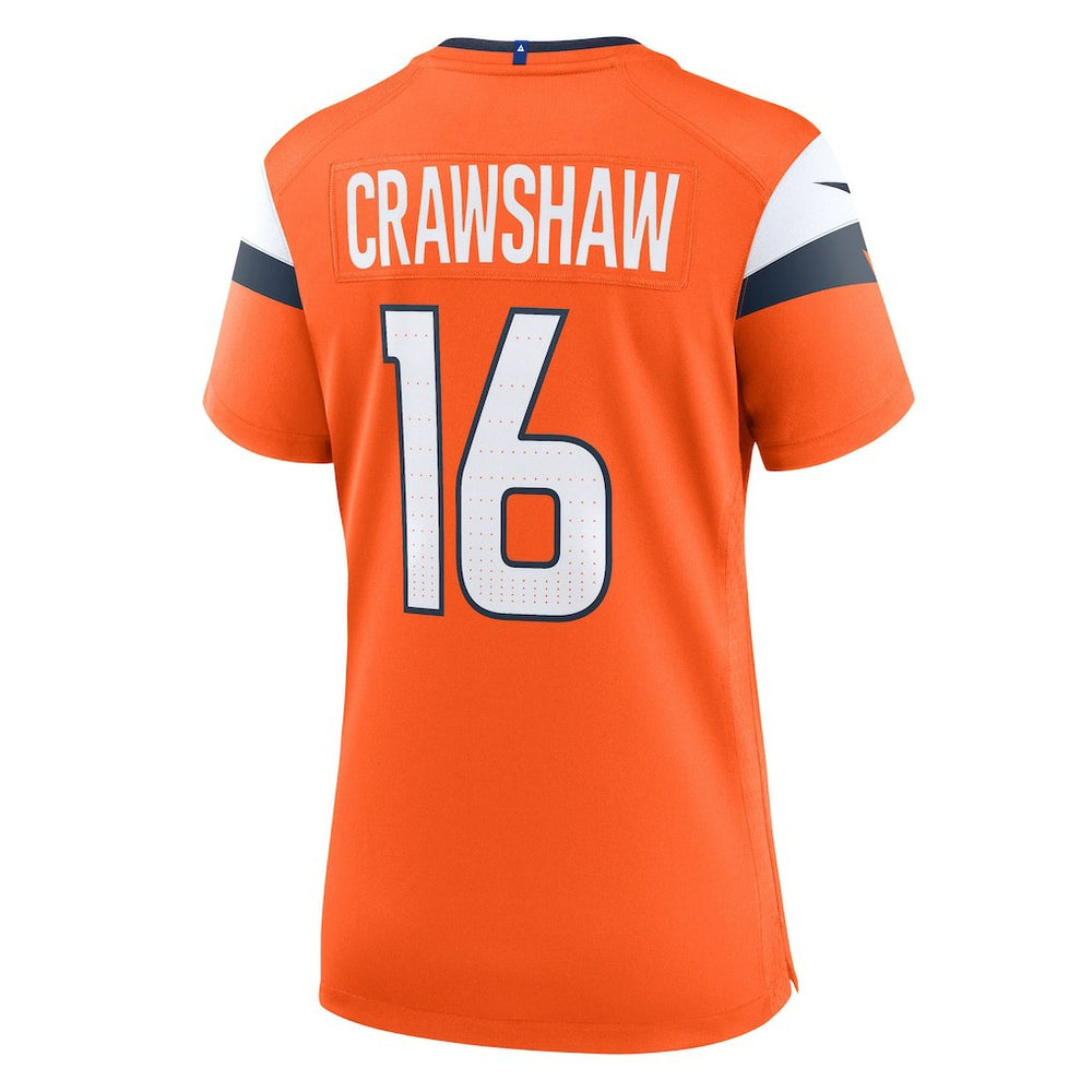 Jeremy Crawshaw Denver Broncos Women's Team Game Jersey - Orange