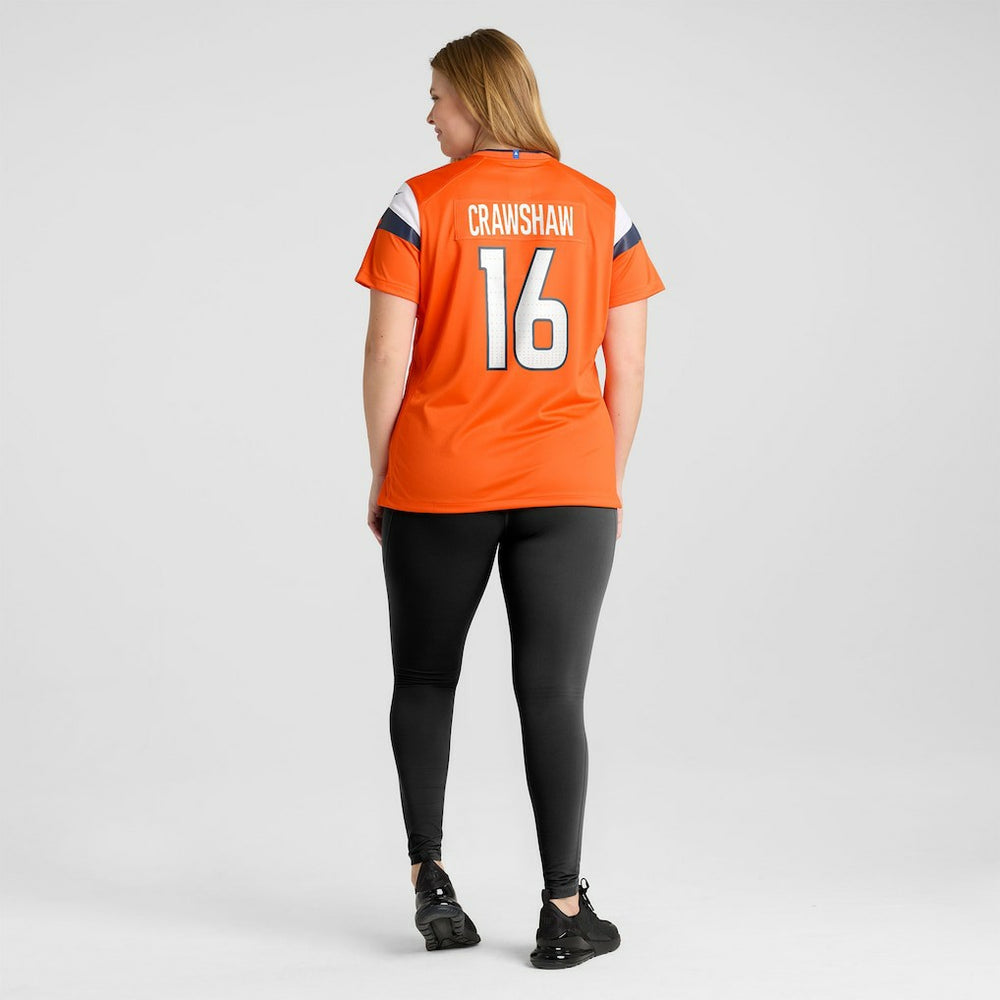 Jeremy Crawshaw Denver Broncos Women's Team Game Jersey - Orange