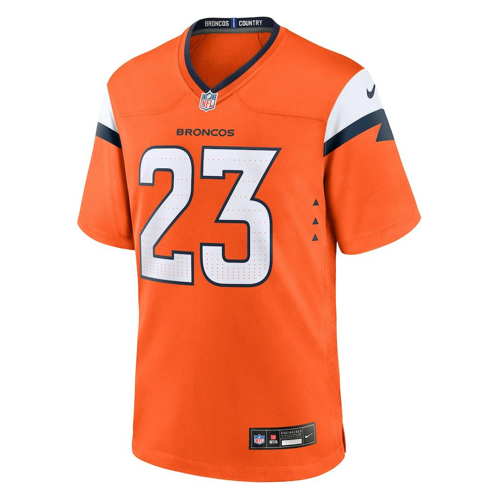 Jahdae Barron Denver Broncos Team Game Jersey - Orange