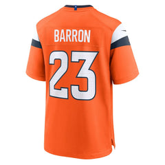Jahdae Barron Denver Broncos Team Game Jersey - Orange