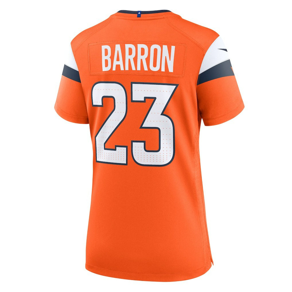 Jahdae Barron Denver Broncos Women's Team Game Jersey - Orange